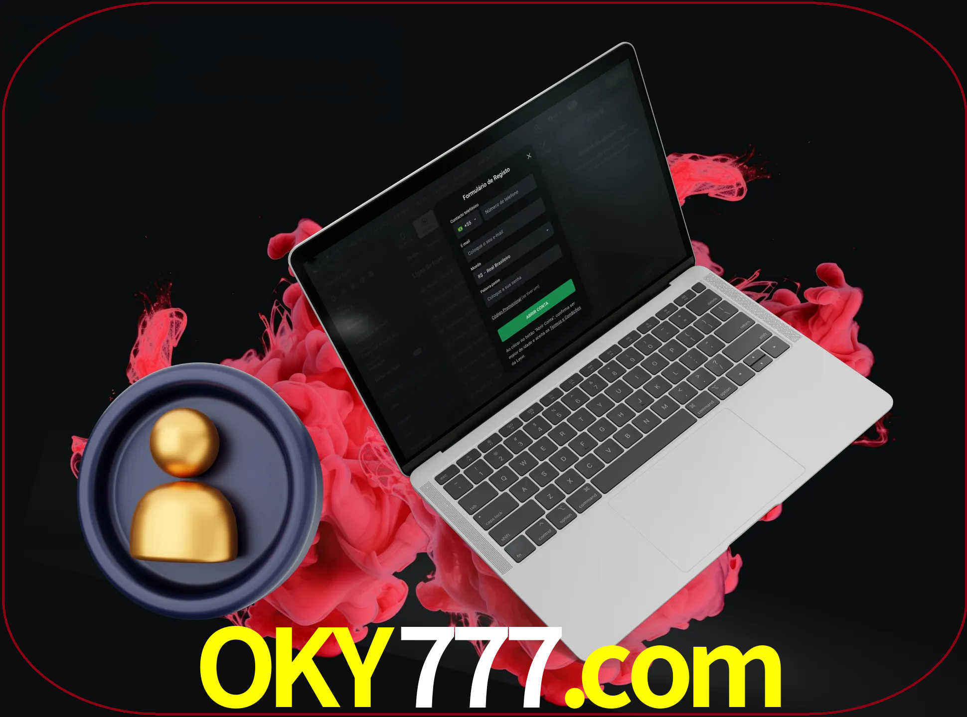 No cabeçalho do site oky777, clique no botão que o levará a um formulário especial onde terá de introduzir as suas informações actuais.