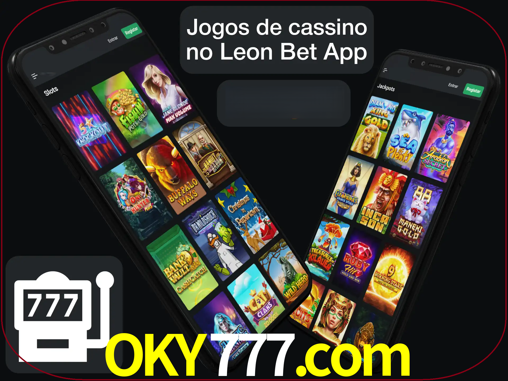 Escolha quais jogos de cassino jogar no app.