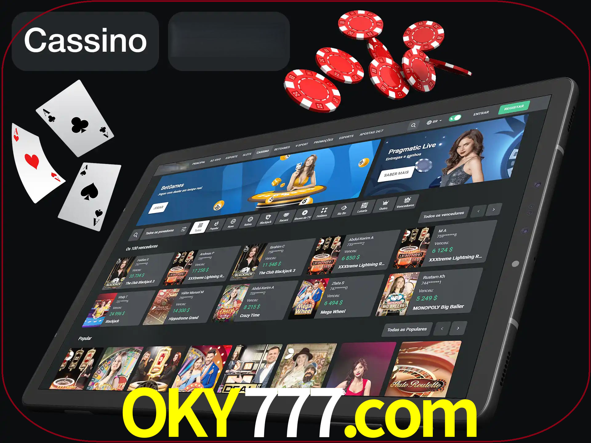 Jogue vários jogos de cassino em nosso cassino.