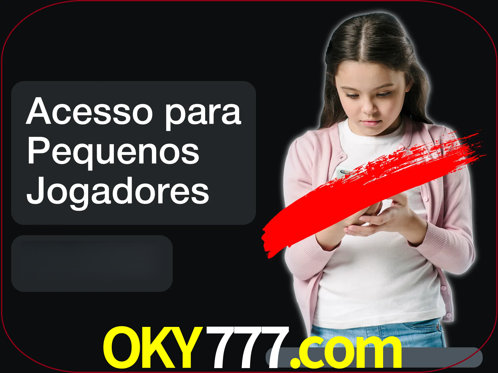 As crianças não podem jogar jogos de cassino.
